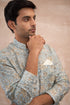 Powder Blue Sunflower Linen Kurta Set